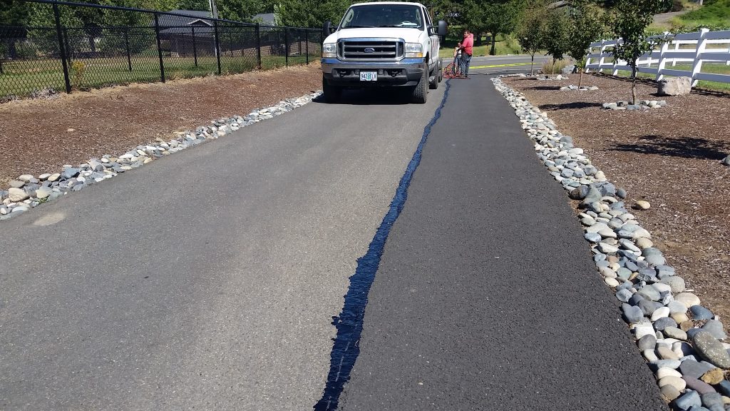 Crack Filling asphalt maintenance